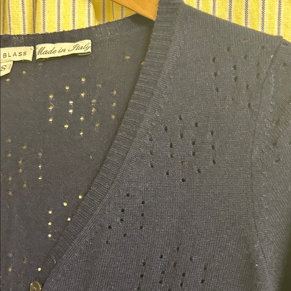 Bill Blass Navy Knit Pullover Sweater Set - Picture 7 of 16